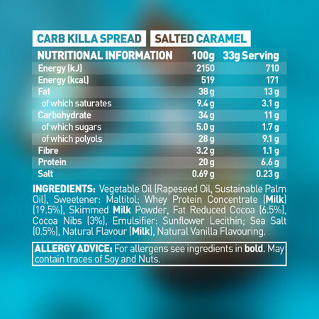 Crema tartinabila Salted Caramel Carb Killa, 360 g, Grenade 610443