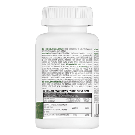 Ashwagandha KSM-66, 120 tablete, Ostrovit 566762