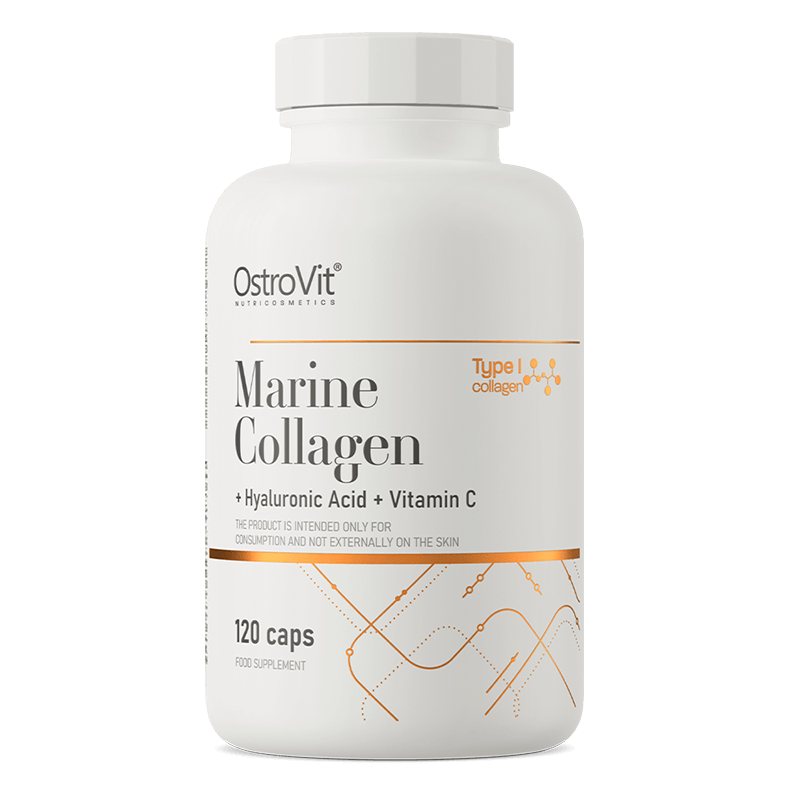 Colagen Marin cu Acid hialuronic și Vitamina C, 120 capsule, Ostrovit