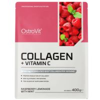 Colagen + Vitamina C cu aroma de limonada de zmeura si menta, 400g, Ostrovit