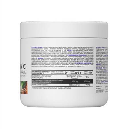 Colagen + Vitamina C Ananas, 200g, Ostrovit 566782