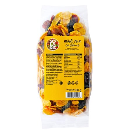 Musli mix cu alune, 150 g, Solaris 675025
