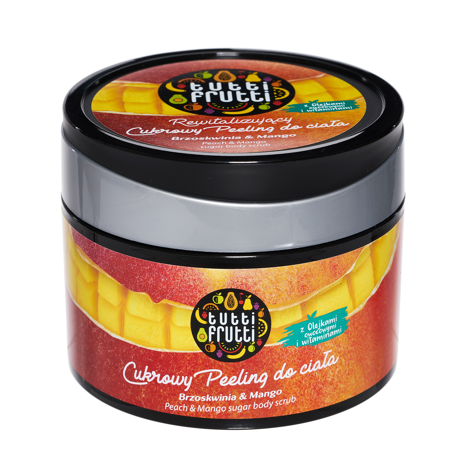 Exfoliant pentru corp cu piersici si mango Tutti Frutti, 300 g, Farmona