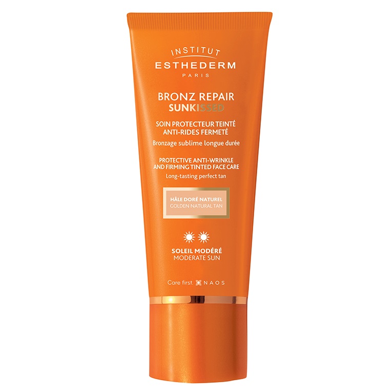 Crema fotoprotectoare nuantatoare Bronz Repair Sunkissed Moderate Nuanta Aurie Naturala, 50 ml, Institut Esthederm