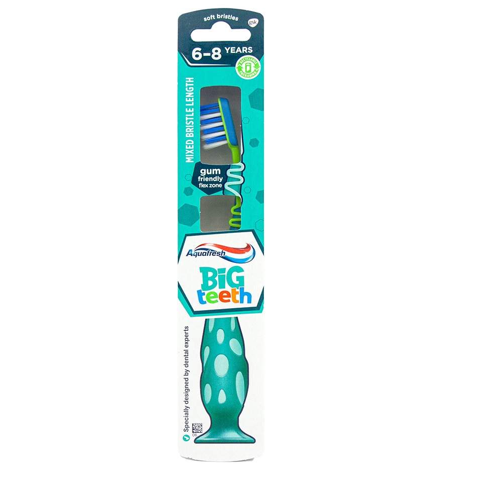 Periuta de dinti pentru copii Big Teeth Soft, 6 - 8 ani, Aquafresh