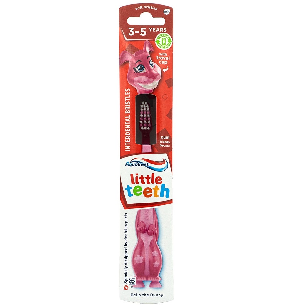 Periuta de dinti pentru copii Little Teeth, 3-5 ani, 1 bucata, Aquafresh