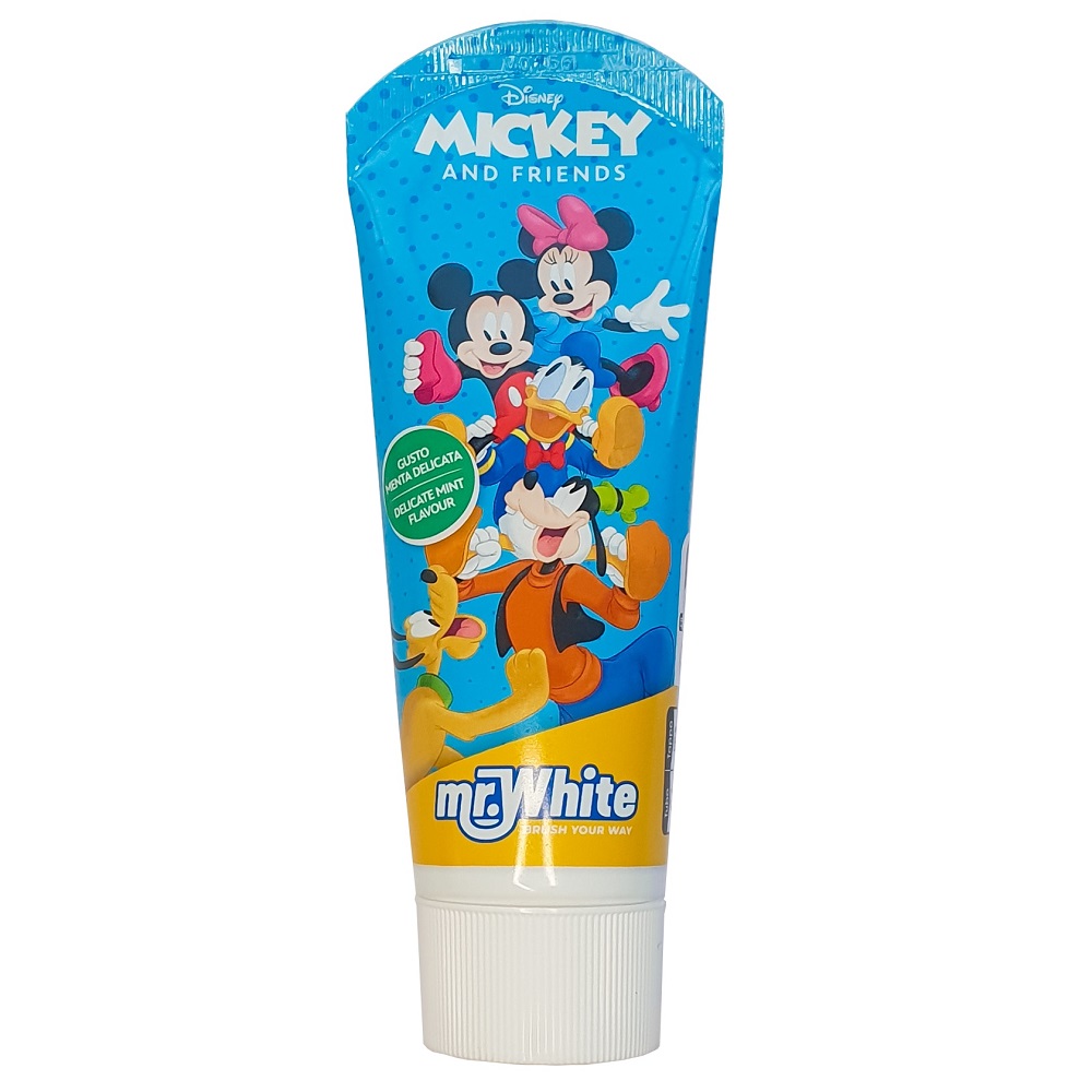 Pasta de dinti cu aroma de menta pentru copii Mickey Mouse, +3 ani, 75 ml, Mr White