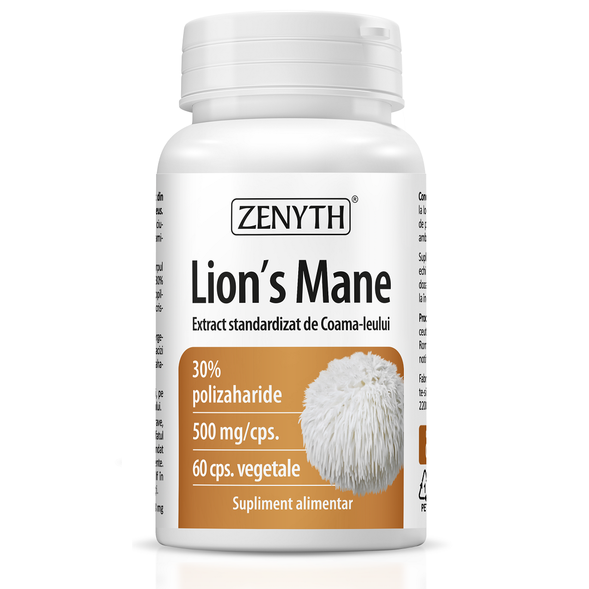 Supliment alimentar natural Lion's Mane, 60 capsule, Zenyth