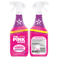 Spray de curatare geamuri cu otet din trandafiri The Miracle Window & Glass Cleaner, 850 ml, The Pink Stuff