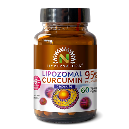 Lipozomal Curcumin 95%, 60 capsule vegetale, Hypernatura
