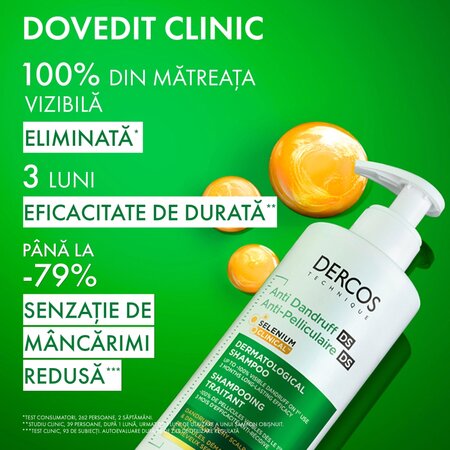 Sampon antimatreata pentru par uscat si scalp cu senzatie de mancarime, 390 ml, Vichy 747987