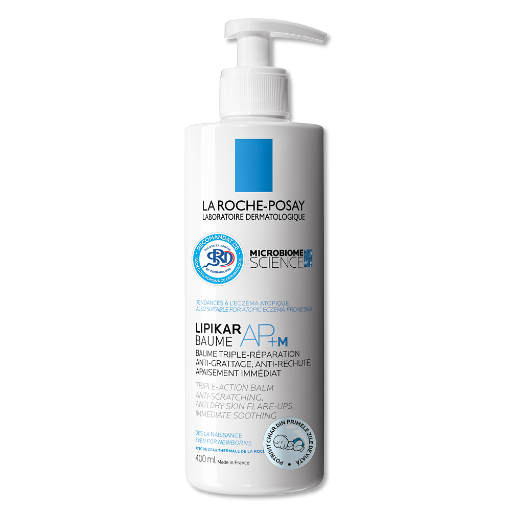 Balsam cu tripla actiune impotriva puseurilor de uscaciune a pielii Lipikar Baume AP+M, 400 ml, La Roche-Posay