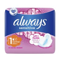 Absorbante Ultra Sensitive Normal Plus, Marimea 1, 10 bucati, Always