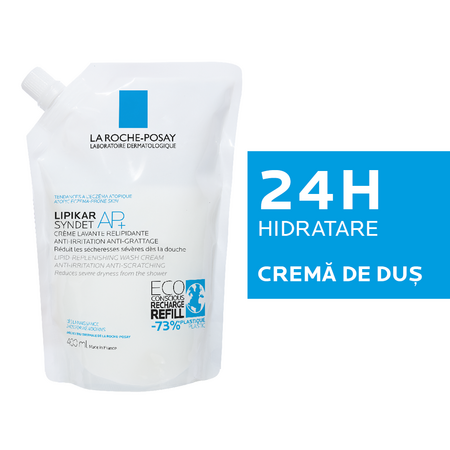 Rezerva eco Crema de spalare anti-iritatii pentru piele sensibila Lipikar Syndet AP+, 400 ml, La Roche-Posay 568260