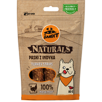 Recompense cu curcan pentru caini Turkey Strips Naturals, 80 g, Mr. Bandit