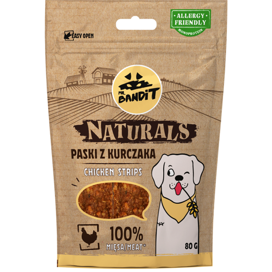 Recompense cu cerb pentru caini Deer Strips Naturals, 80 g, Mr. Bandit