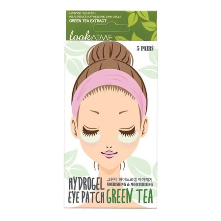 Plasturi de hidrogel hranitori si hidratanti cu ceai verde, 5 perechi, Look At Me 695175