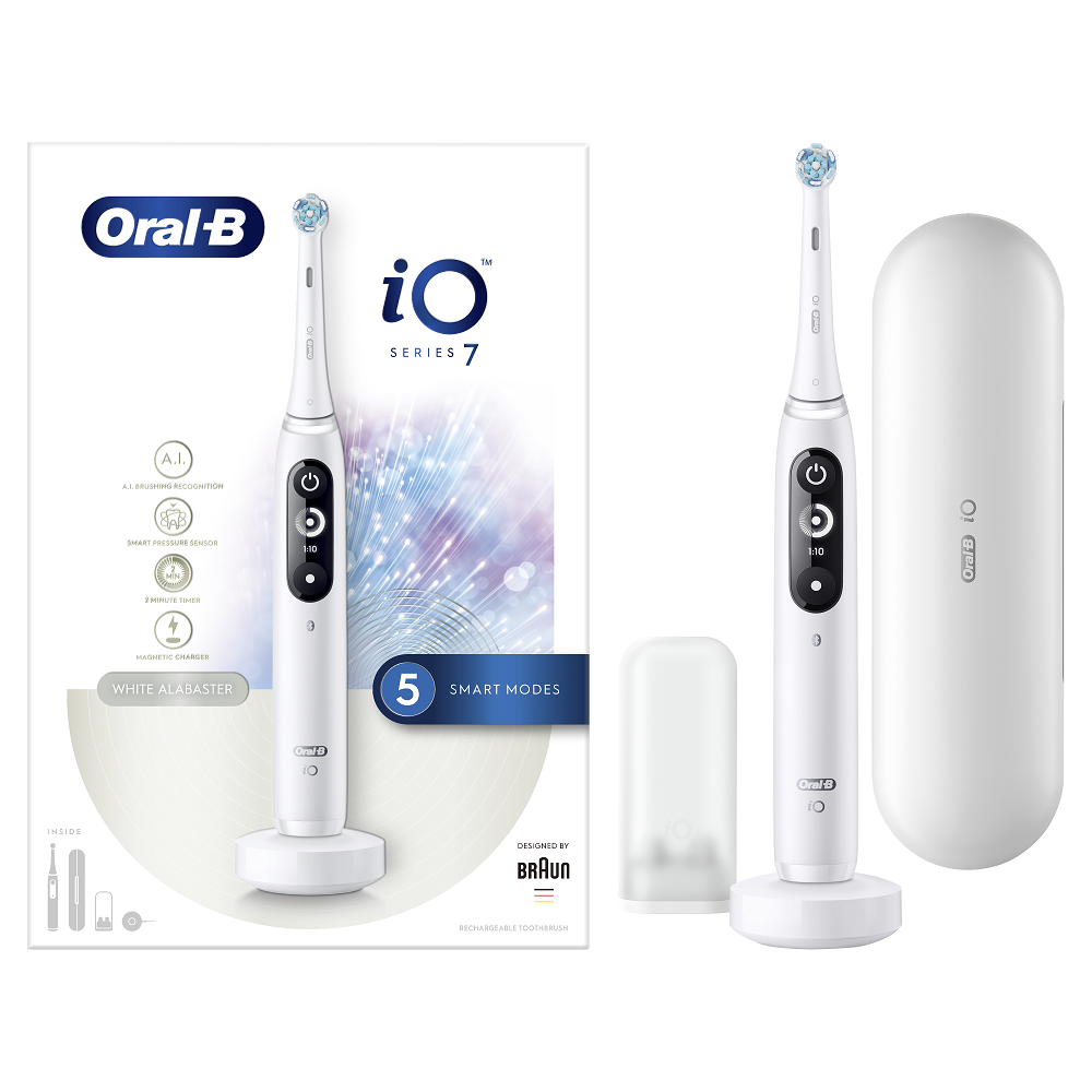 Periuță de dinți electrică iO7 Alb, Oral-B