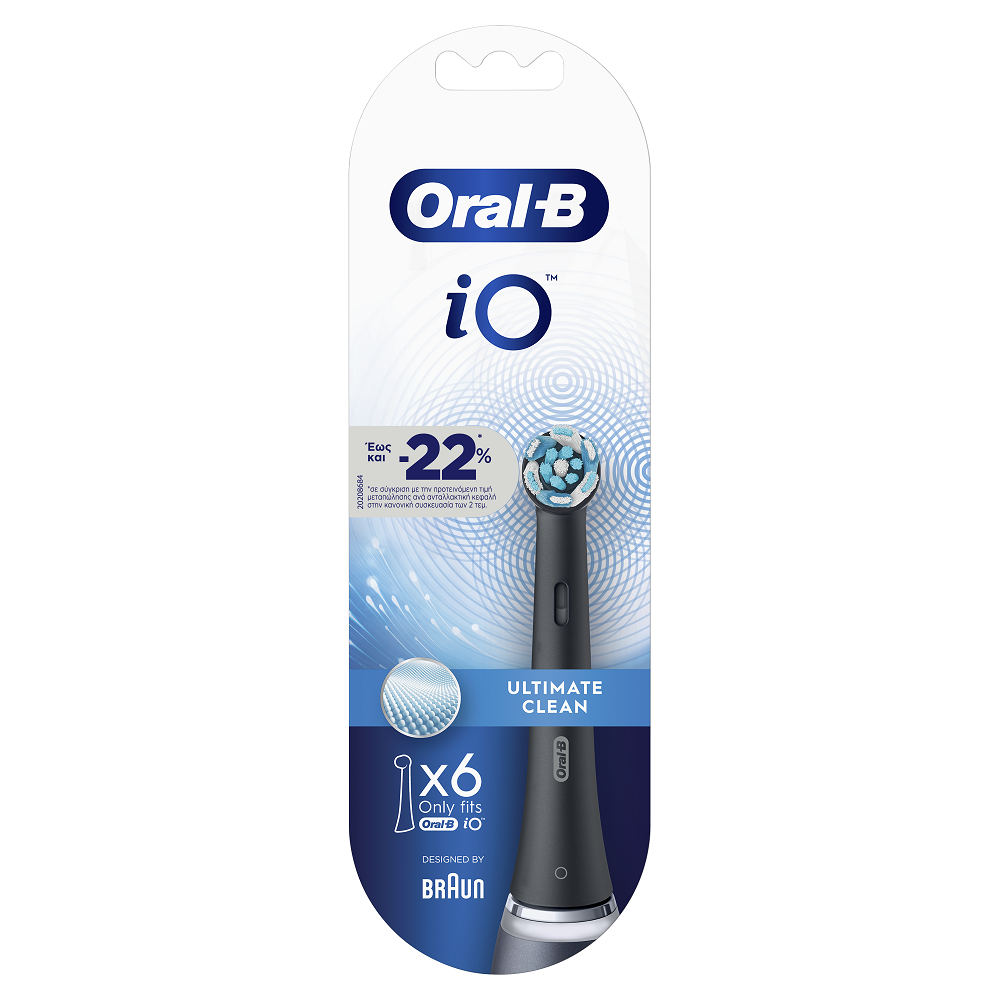 Rezerve pentru periuta electrica iO Ultimate Clean Negru, 6 bucati, Oral-B