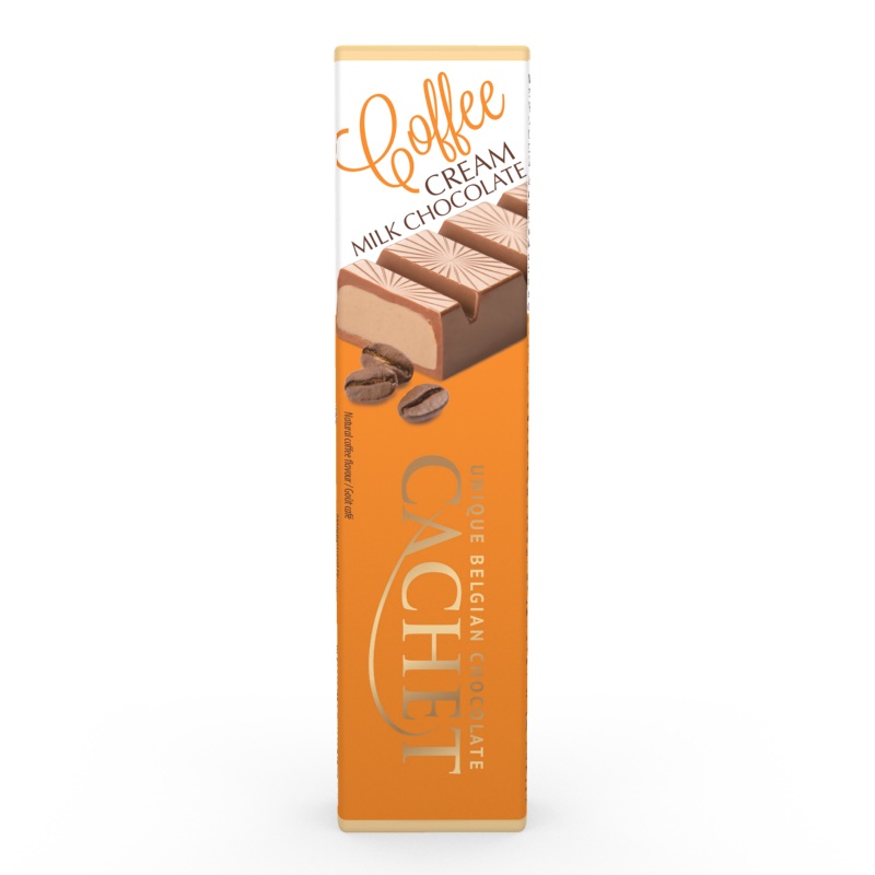 Baton de ciocolata cu lapte si crema de cafea, 70 g, Cachet