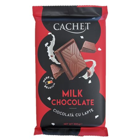 Ciocolata cu lapte, 300g, Cachet 