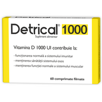Detrical vitamina D 1000 UI, 60 comprimate, Zdrovit