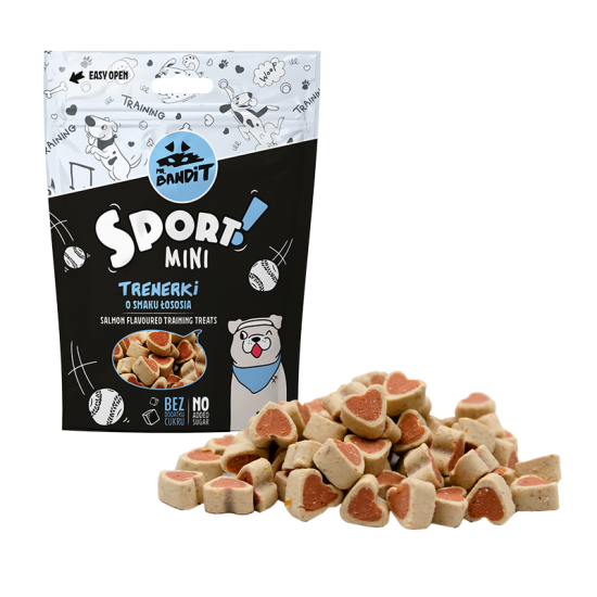 Recompense cu somon pentru caini Sport Mini, 150 g, Mr. Bandit