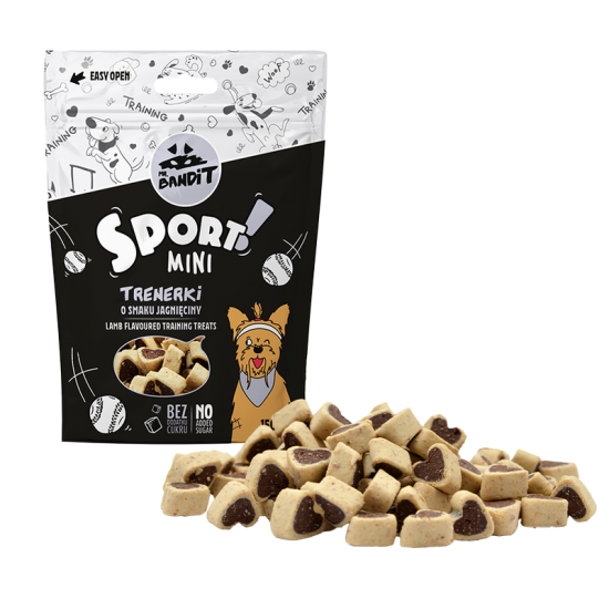 Recompense cu miel pentru caini Sport Mini, 150 g, Mr. Bandit