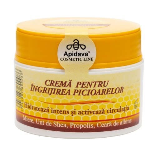 Crema pentru ingrijirea picioarelor, 50 ml, Apidava