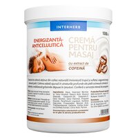 Crema energizanta anticelulitica pentru masaj, 1000 ml, Interherb