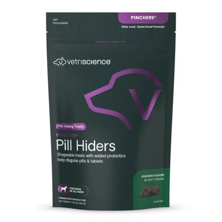 Recompense cu aroma de pui pentru ascunderea pastilelor la caini Pinchers, 45 bucati, Vetri Science