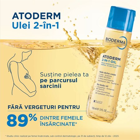 Ulei de corp 2 in 1 Atoderm, 150 ml, Bioderma 694258