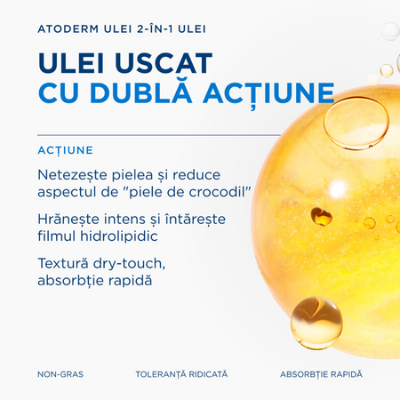 Ulei de corp 2 in 1 Atoderm, 150 ml, derma 751471