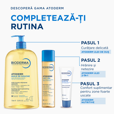 Ulei de corp 2 in 1 Atoderm, 150 ml, derma 751478
