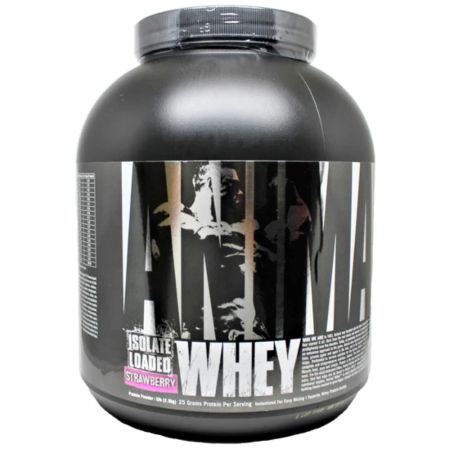 Pudra proteica Animal Whey Capsuni, 2,3 Kg, Universal Nutrition 