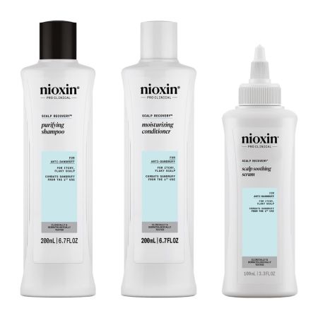 Pachet produse anti-matreata pentru scalp si par Scalp Recovery, 200 ml + 200 ml + 100 ml, Nioxin