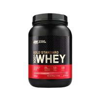 Pudra proteica cu aroma capsuni Whey Gold Standard, 908 g, Optimum Nutrition