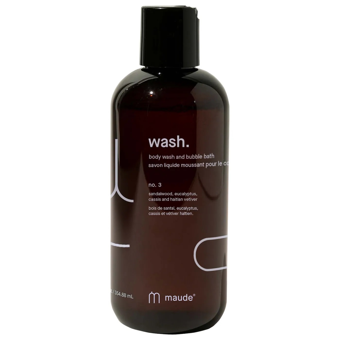 Gel de dus si spuma pentru baie Wash no. 3 (eucalipt si lemn de santal), 354.88 ml, Maude