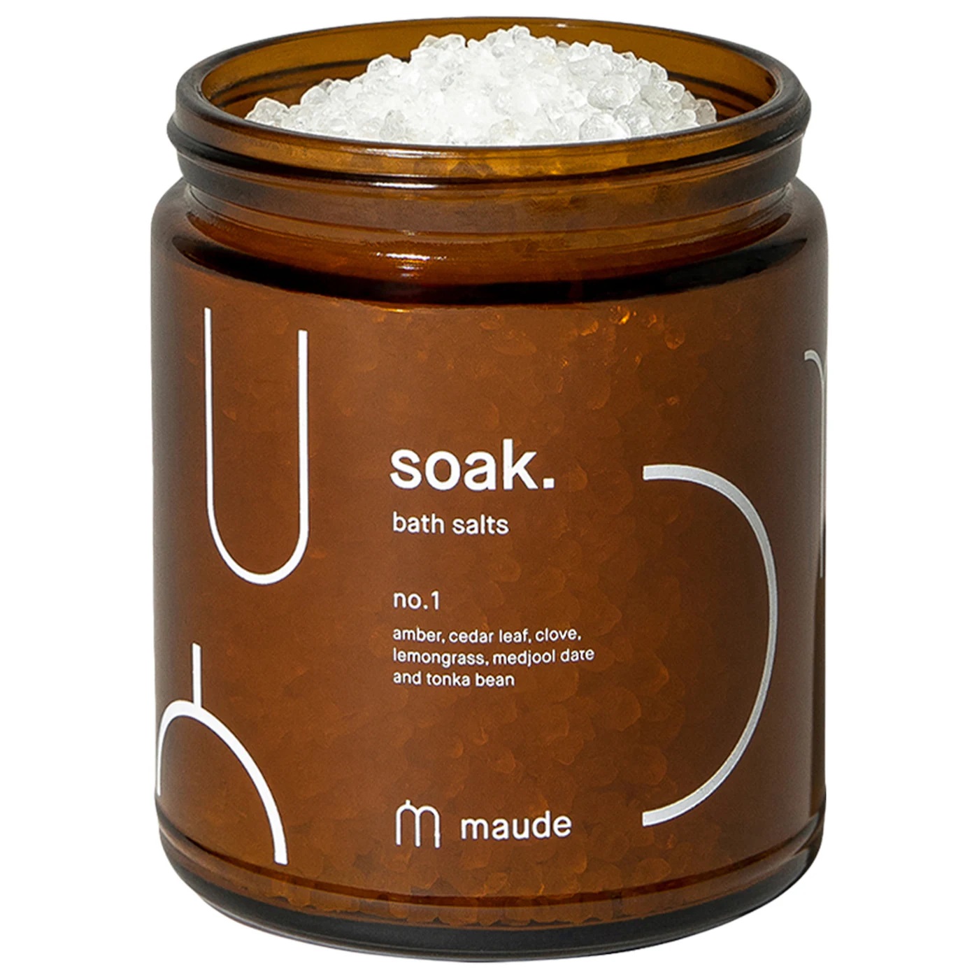 Sare de baie hranitoare Soak no. 1 (ambra, cedru si lemongrass), 226.8 ml, Maude