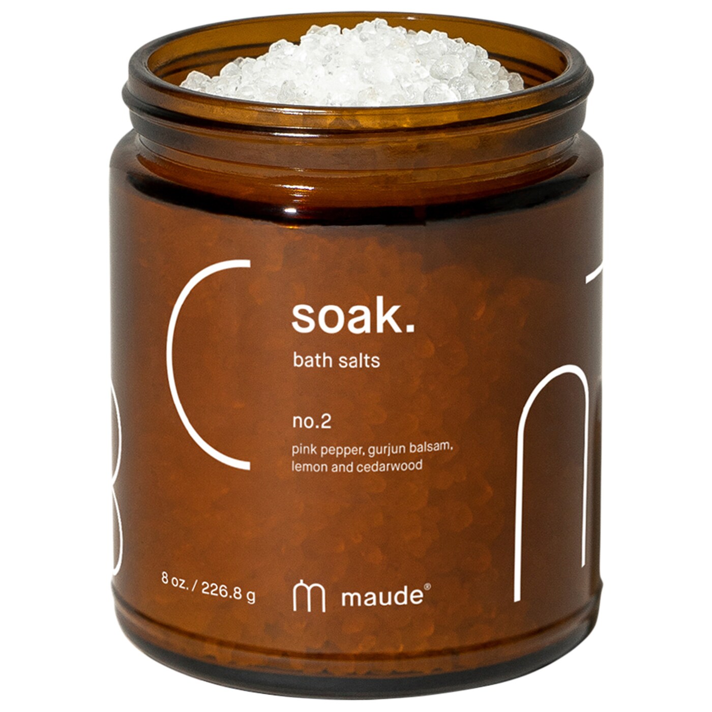 Sare de baie hranitoare Soak no. 2 (piper roz si gurjun balsam), 226.8 ml, Maude