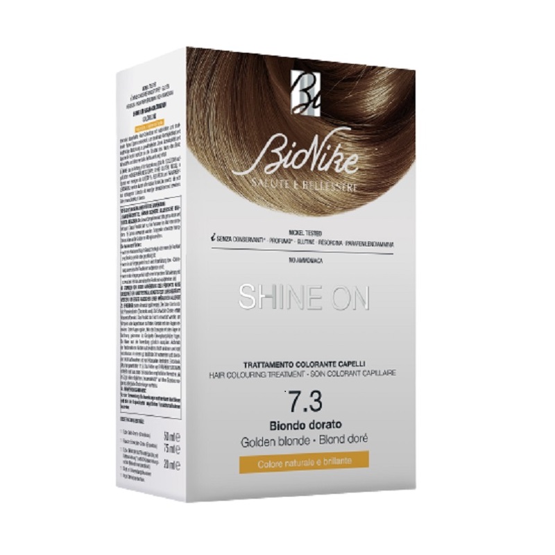 Vopsea pentru colorarea parului Shine On nuanta 7.3 Golden Blonde, 145 ml, BioNike