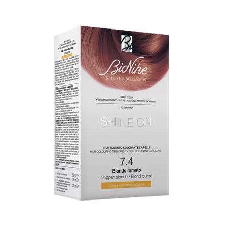 Vopsea pentru colorarea parului Shine On, nuanta 7.4 Copper Blonde, 145 ml, BioNike