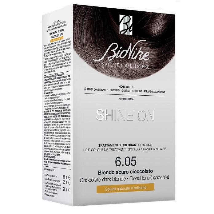 Vopsea pentru colorarea parului Nuanta 6.05 Chocolate Dark Blonde Shine On, 145 ml, BioNike