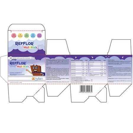 Refflor Multikids, 15 tablete, Hyllan 702069