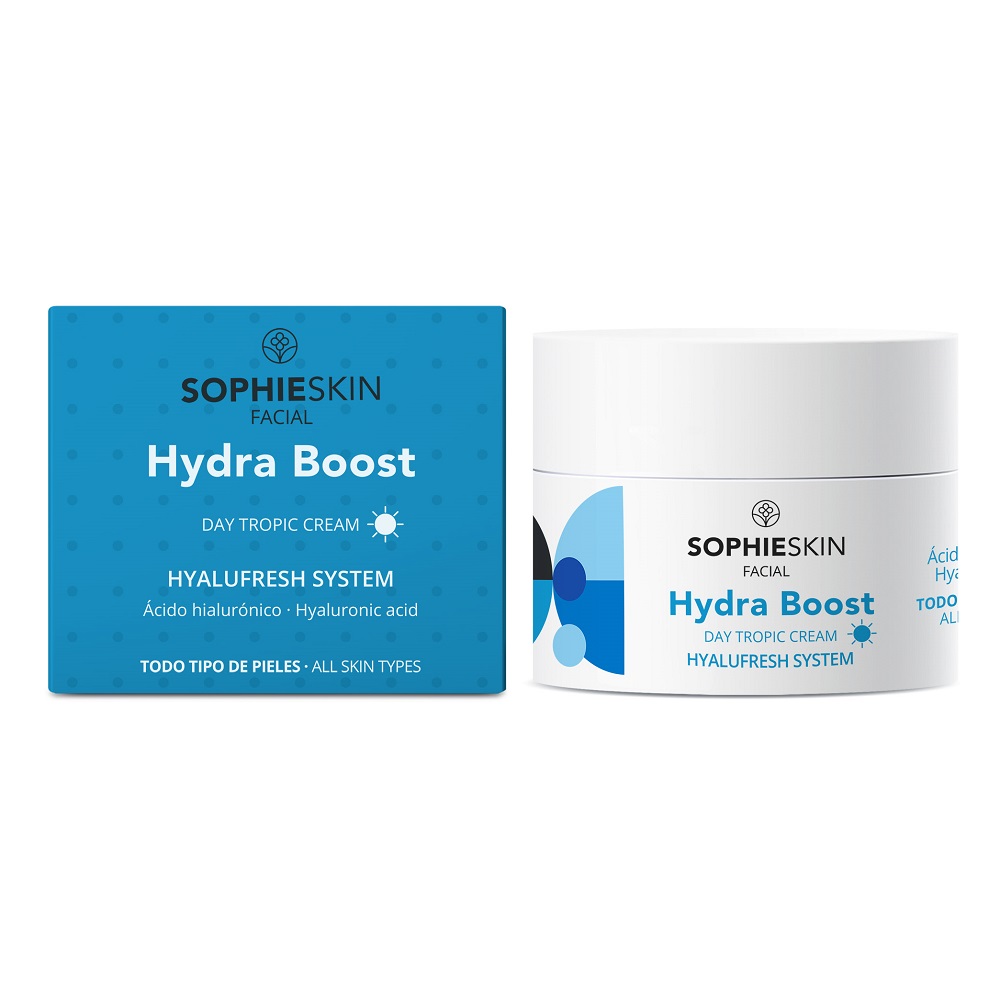 Crema de zi cu acid hialuronic Hydra Boost, 50 ml, Sophieskin