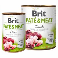 Hrana cu rata pentru caini Pate & Meat, 800 g, Brit