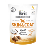 Snack pentru caini Skin & Coat Krill, 150 g, Brit