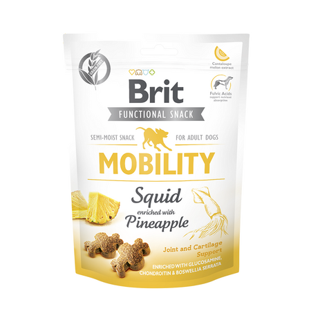 Snack pentru caini Mobility Squid, 150 g, Brit