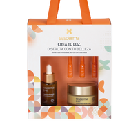 Pachet Ser cu vitamina C C-Vit, 30 ml + Crema hidratanta C-Vit, 50 ml + Fiole ser intensiv C-Vit, 3 bucati, Sesderma