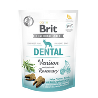 Snack cu vanat si rozmarin pentru caini Dental, 150 g, Brit